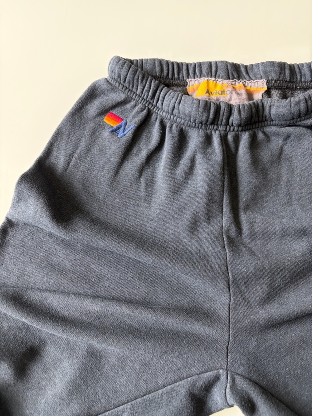 Aviator Nation 5 Stripe Sweatpants Medium Joggers Gray Blue Striped Side Sz XS - Picture 5 of 11